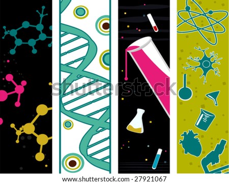 Science Vertical Banners - Vector