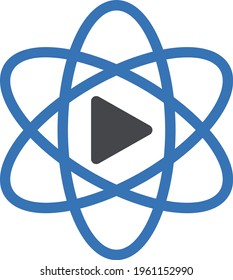 science video vector glyph colour icon
