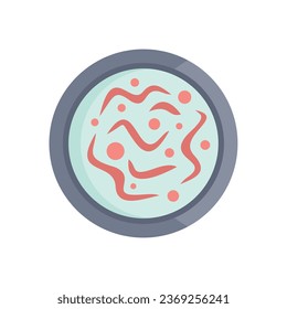 Science virus icon flat vector. Medicine health. Medical experiment isolated