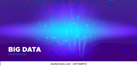 Science Visualization. Matrix Background. Purple Technology Design. Digital Binary Code. Vector Science Flyer. Matrix Big Data. One, Zero Numbers. Digital Binary Waves. Blue Science Wallpaper.