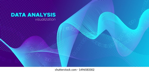 Science Visualization. Matrix Background. Violet Technology Design. Abstract Binary Flow. Science Wallpaper. Matrix Big Data. Technology Poster. Digital Binary Waves. Glow Vector Science Flyer.
