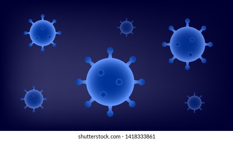 Science wallpaper vector illustration. Virus background