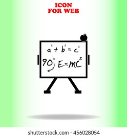 Science web icon. Black illustration on white background