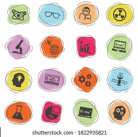 science web icons for user interface design