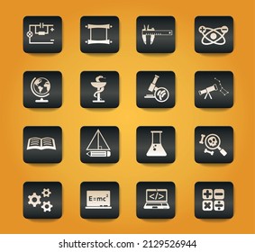 science web icons for user interface design