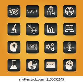 science web icons for user interface design