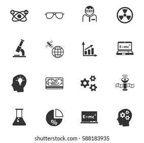 science web icons for user interface design