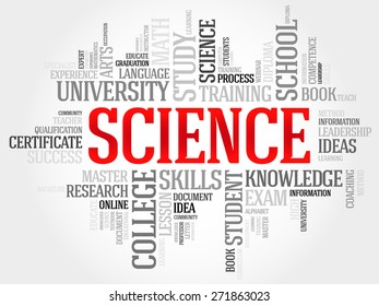 SCIENCE word cloud, education concept