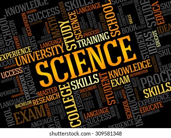 SCIENCE word cloud, education concept