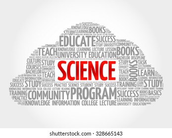 SCIENCE word cloud, education concept