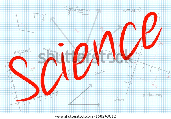 Science Word Mathematics Background Stock Vector (Royalty Free) 158249012