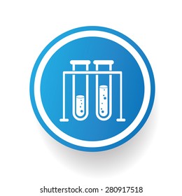 Science,blue icon design on white background,clean vector