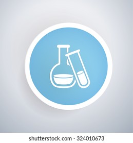 
Science,blue icon design on white background,clean vector