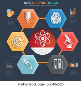 
Science,medical info graphic design,vector