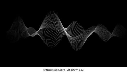 Fondo Abstractas científico Ondas sonoras Ilustración vectorial tecnología de comunicación estilo