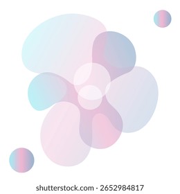Logotipo científico abstrato com formas, biologia, símbolo químico. Conceito científico, ilustração vetorial ícone isolado