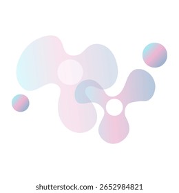 Logótipo científico abstrato com formas, biologia, símbolo de química. eps moderno 10.