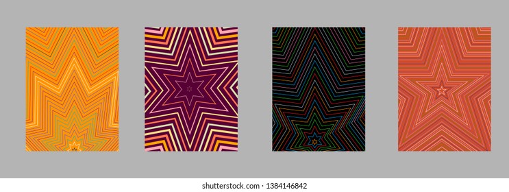 Scientific annual report design vector collection. Halftone stripes texture cover page layout templates set. Report covers graphic design, business brochure pages corporate templates.