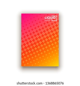 Scientific annual report geometric design collection. Halftone line texture cover page layout templates set. Report covers geometric graphic design, business brochure pages corporate template.