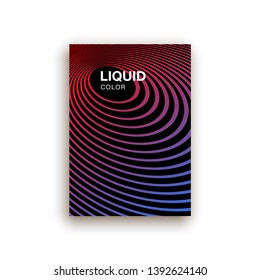 Scientific annual report geometric design collection. Halftone line texture cover page layout templates set. Report covers geometric graphic design, business brochure pages corporate template.