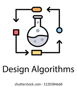 
Scientific apparatus embedded with arrows around, depicting research process
