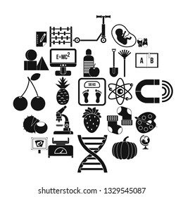 Scientific approach icons set. Simple set of 25 scientific approach icons for web isolated on white background