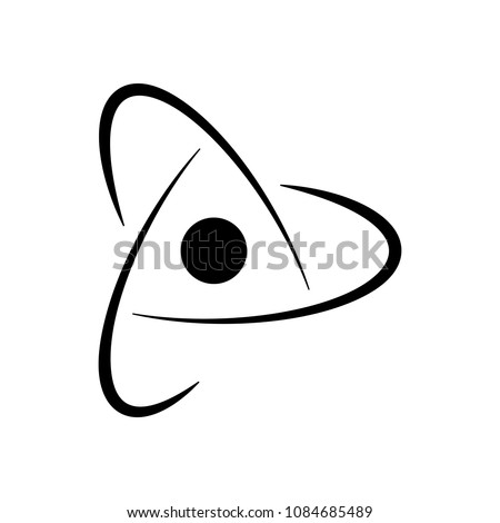 scientific atom symbol, abstract creative logo, simple icon