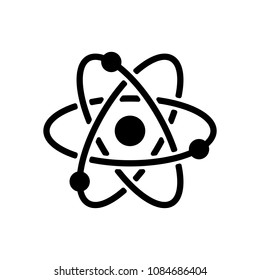 scientific atom symbol, simple icon