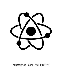 scientific atom symbol, simple icon