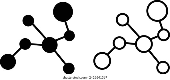 Scientific atomic elements set, Chemical engineering. Concept of innovation technology. Suitable for biochemical, pharmaceutical, beauty and other medical concept. isolated on transparent background.