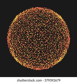 Scientific Background. Dotted Globe. Particles Or Microorganisms. Vector.