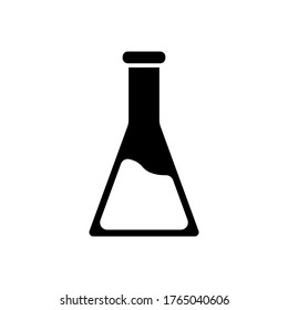 Scientific bottle icon vector on white background