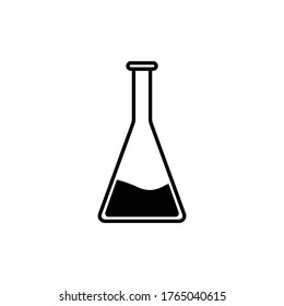 Scientific bottle icon vector on white background