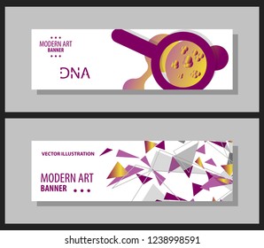 Scientific brochure design template. Vector flyer layout, Molecular structure with connected lines and dots. Scientific pattern atom DNA with elements for magazine, leaflet, cover, poster design