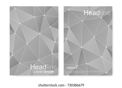 Scientific brochure design template. Vector flyer layout, Molecular structure with connected lines and dots. Scientific pattern atom DNA with elements for magazine, leaflet, cover, poster design