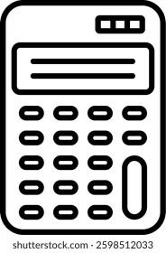 Scientific Calculator Line Vector Icon Design