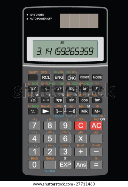 Scientific Calculator Showing Pi Stock Vector Royalty Free 27711460