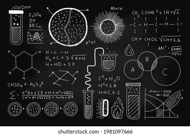 scientific and chemistry formulas vector illustration