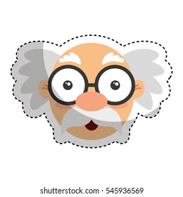 scientific comic character icon vector illustration design
