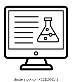 Scientific content line icon 