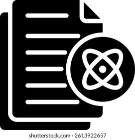 Scientific Data Icon Glyph Vector Illustration