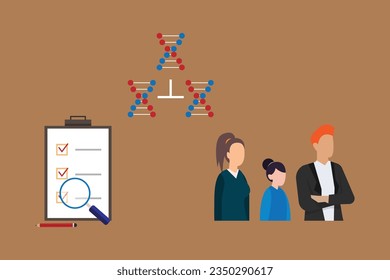 Scientific Designing of X-Linked Recessive Inheritance 2d vector illustration concept for banner, website, landing page, flyer, etc