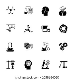 Scientific discovery icon set. Can be used for topics like development, experiment, science, chemistry