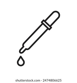 Scientific Dropper Icon Ideal for Laboratory and Medical Equipment