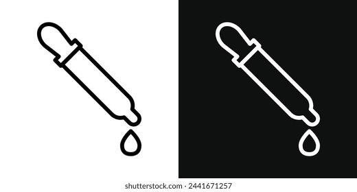 In: Scientific Dropper and Pipette Icons. Symbole für Laborinstrumente und Flüssigkeitsproben.