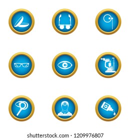 Scientific environmentalist icons set. Flat set of 9 scientific environmentalist vector icons for web isolated on white background