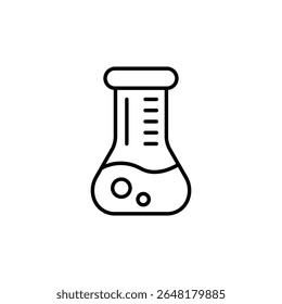 Scientific Erlenmeyer Flask Depicts Chemistry Lab Experiment Equipment