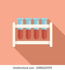 Scientific experiment in the laboratory using blood test tubes for medical research and diagnosis in the field of chemistry, biology, and healthcare technology