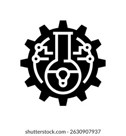 scientific experiment research development glyph icon vector. scientific experiment research development sign. isolated symbol illustration
