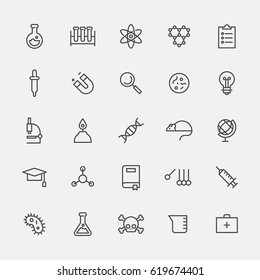 Scientific Experimental Research line icon vector illustration flat design